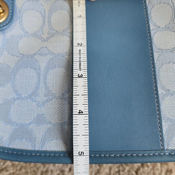 Coach Blue Signature Shoulder Bag with Crossbody Strap - Picture 6 of 9